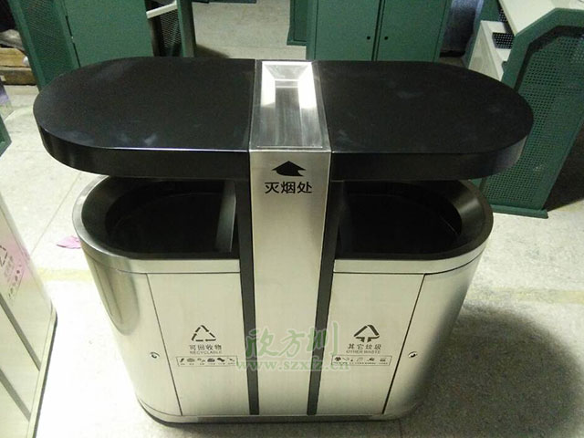 不銹鋼戶(hù)外環(huán)衛(wèi)分類(lèi)垃圾桶-戶(hù)外橢圓形不銹鋼垃圾桶