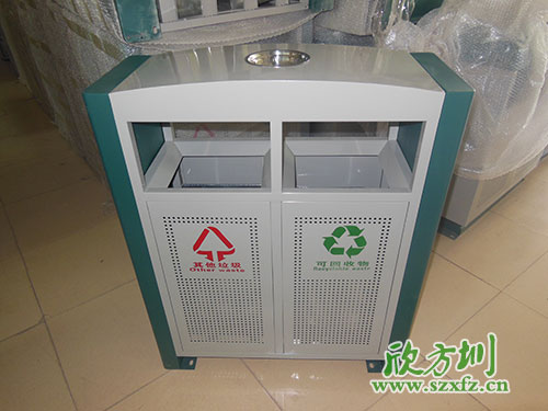 戶外環(huán)保，首選欣方圳戶外沖孔全鋼垃圾桶