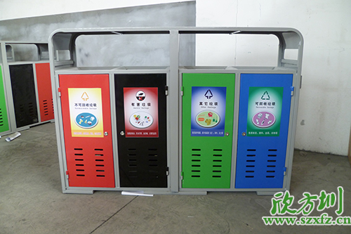 尊重客戶，欣方圳為清遠市定做鋼板分類垃圾桶