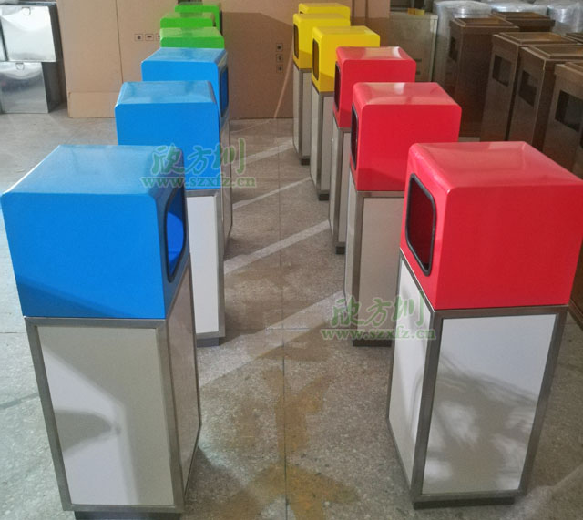 三分類鐵板噴塑垃圾桶